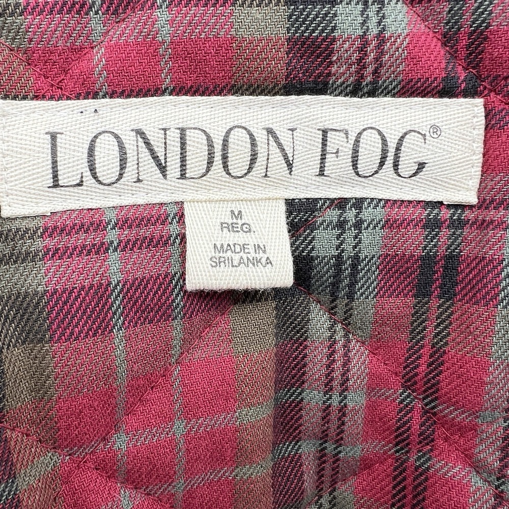 Vintage London Fog Mens Plaid Zip-In Liner Jacket for Trench Coat Maincoats Sz M - Picture 5 of 9